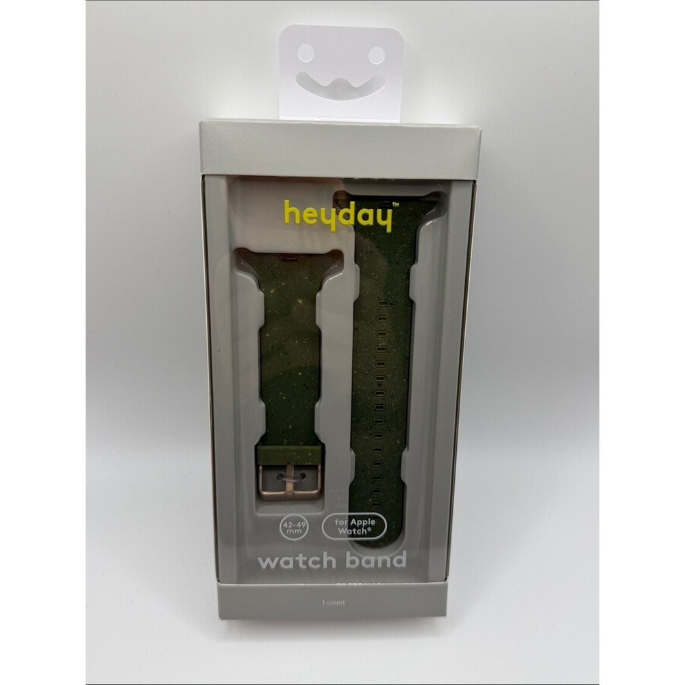 heyday Olive Green Speckled Silicone Apple Watch Band GEN 3